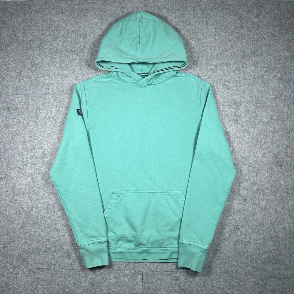 Superdry Premium Hoodie Men's Size‎ Small Light Blue Blank Cotton Heavyweight